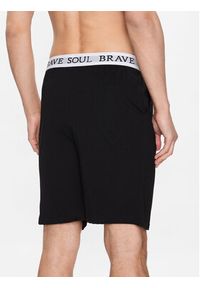 Brave Soul Szorty piżamowe MLWB-149KEV Czarny Regular Fit. Kolor: czarny. Materiał: bawełna #3