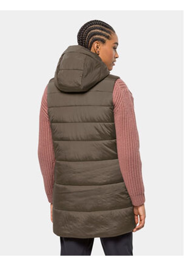 Jack Wolfskin Bezrękawnik Eisbach Vest 1206991 Brązowy Regular Fit. Kolor: brązowy. Materiał: syntetyk. Długość rękawa: bez rękawów