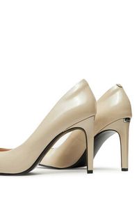 Calvin Klein Szpilki Heel Pump 90 - Brush L HW0HW02263 Beżowy. Kolor: beżowy. Materiał: skóra. Obcas: na szpilce #3