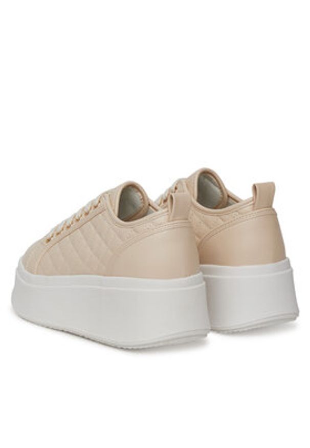 DeeZee Sneakersy AM25237 Beżowy. Kolor: beżowy. Materiał: skóra