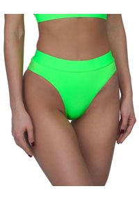 NOIRE SWIMWEAR - Zielony dół od bikini z wysokim stanem Bali. Stan: podwyższony. Kolor: zielony. Materiał: tkanina