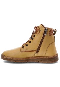 Żółte Trzewiki Artiker Ocieplane Obuwie Damskie. Okazja: na co dzień. Zapięcie: sznurówki. Kolor: żółty. Materiał: skóra. Sezon: zima, jesień. Styl: casual, klasyczny #6