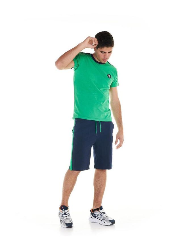 LEONE 1947 APPAREL - Męski garnitur Academy. Kolor: zielony, niebieski, wielokolorowy. Materiał: tkanina, dresówka