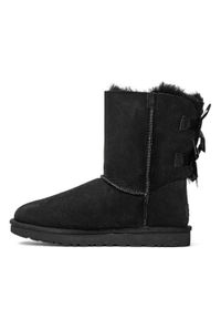 Ugg - Buty zimowe damskie UGG W Bailey Bow II (1016225-BLK). Okazja: na plażę. Kolor: czarny. Materiał: materiał. Sezon: zima. Styl: młodzieżowy #5