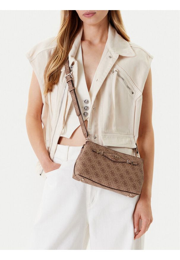 Guess Torebka Katya HWSG96 52120 Brązowy. Kolor: brązowy. Materiał: skórzane