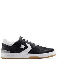 Buty męskie Converse Court Lifestyle A13315C - czarne. Okazja: na co dzień. Zapięcie: sznurówki. Kolor: czarny. Materiał: guma, syntetyk, skóra. Szerokość cholewki: normalna. Styl: retro, sportowy, casual