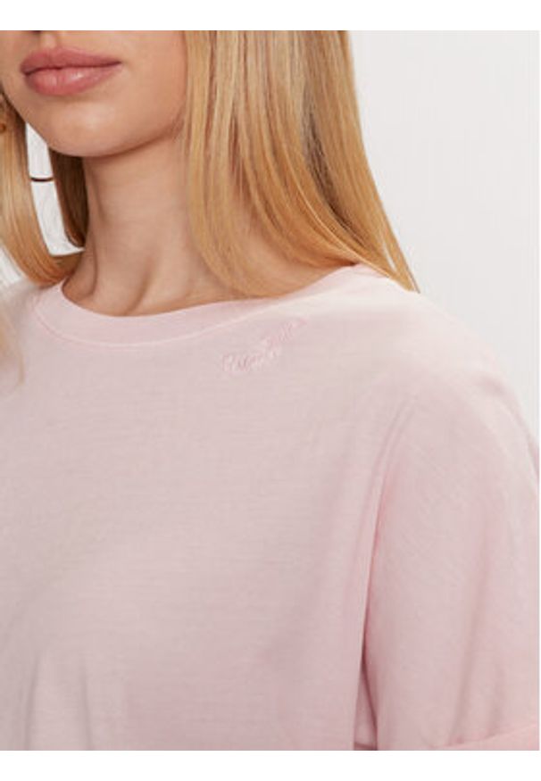 Pepe Jeans T-Shirt Liu PL505832 Różowy Relaxed Fit. Kolor: różowy. Materiał: bawełna