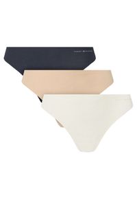TOMMY HILFIGER - Tommy Hilfiger Komplet 3 par fig brazylijskich UW0UW03871 Kolorowy. Materiał: bawełna. Wzór: kolorowy