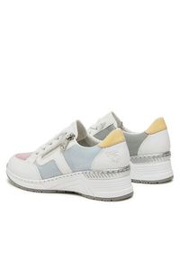 Rieker Sneakersy N4359-90 Biały. Kolor: biały. Materiał: skóra #3
