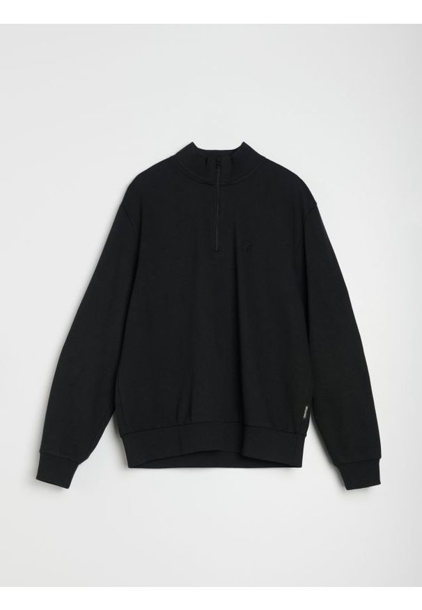 Sinsay - Bluza basic - czarny. Kolor: czarny