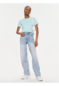 Calvin Klein Jeans T-Shirt Monologo Baby Tee J20J223113 Niebieski Slim Fit. Kolor: niebieski. Materiał: bawełna #2
