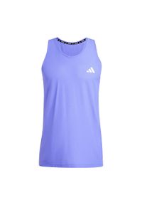 Adidas - Koszulka Own The Run Tank. Kolor: niebieski. Materiał: materiał. Sport: bieganie #2