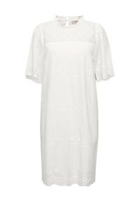 Cream Sukienka codzienna Moccamia 10611191 Biały Regular Fit. Okazja: na co dzień. Kolor: biały. Materiał: bawełna. Typ sukienki: proste. Styl: casual #5