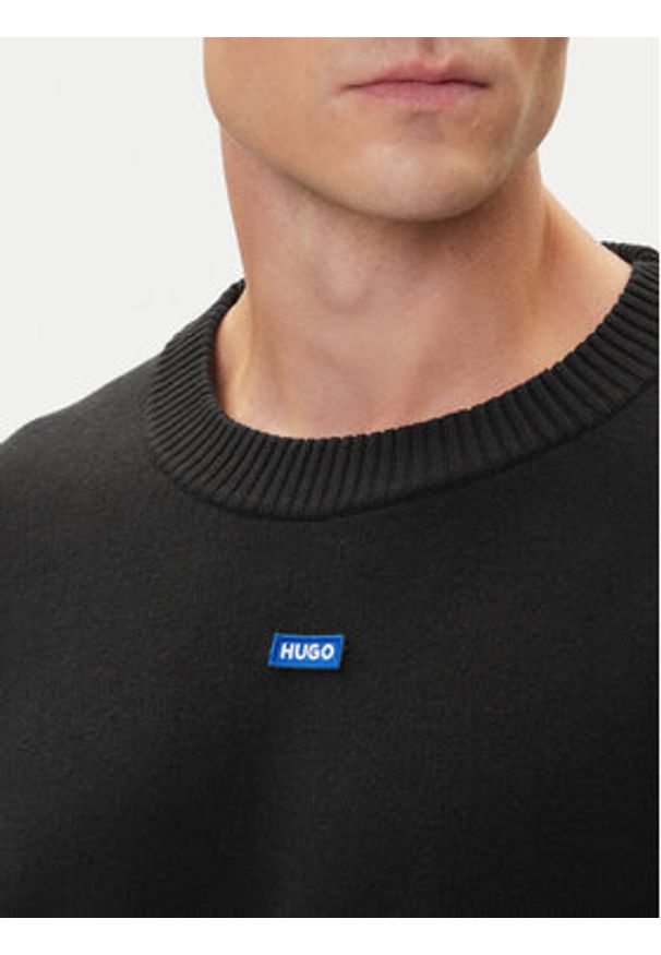 Hugo - HUGO Sweter San Carson-CP 50543765 Czarny Relaxed Fit. Kolor: czarny. Materiał: bawełna, syntetyk