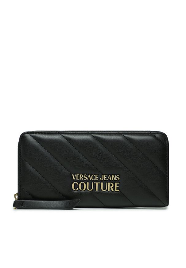 Duży Portfel Damski Versace Jeans Couture. Kolor: czarny