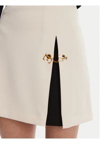 Elisabetta Franchi Spódnica mini GO-079-51E2 Écru Regular Fit. Materiał: syntetyk