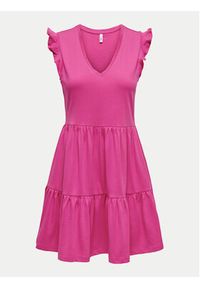 only - ONLY Sukienka letnia May 15226992 Różowy Regular Fit. Kolor: różowy. Materiał: bawełna. Sezon: lato