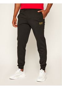 EA7 Emporio Armani Spodnie dresowe 8NPP53 PJ05Z 0208 Czarny Slim Fit. Kolor: czarny. Materiał: dresówka, bawełna