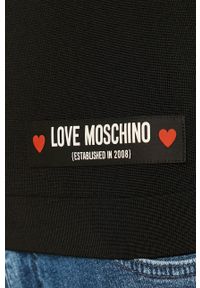 Love Moschino - Sweter. Okazja: na co dzień. Kolor: czarny. Materiał: wiskoza, dzianina, poliamid. Wzór: aplikacja. Styl: casual #3