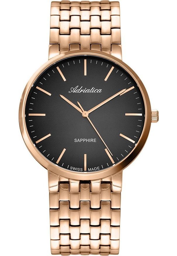 Zegarek Adriatica Zegarek męski Adriatica A1281.9116Q różowe złoto. Kolor: złoty, wielokolorowy, różowy