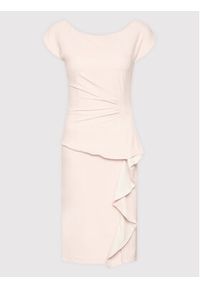 Rinascimento Sukienka koktajlowa CFC0107604003 Różowy Slim Fit. Kolor: różowy. Materiał: syntetyk. Styl: wizytowy #4