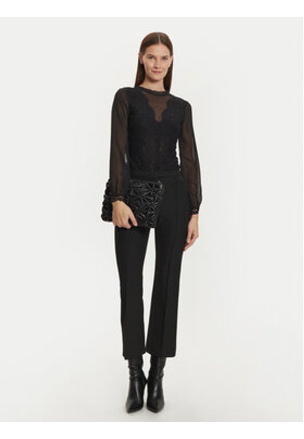 Morgan Body 242-TAVIRA Czarny Slim Fit. Kolor: czarny. Materiał: wiskoza