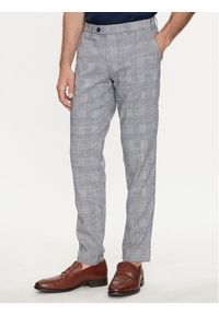 Bugatti Chinosy 4380 56213A Niebieski Slim Fit. Kolor: niebieski. Materiał: lyocell
