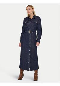 only - ONLY Sukienka jeansowa Camomile 15357757 Granatowy Regular Fit. Kolor: niebieski. Materiał: bawełna #6