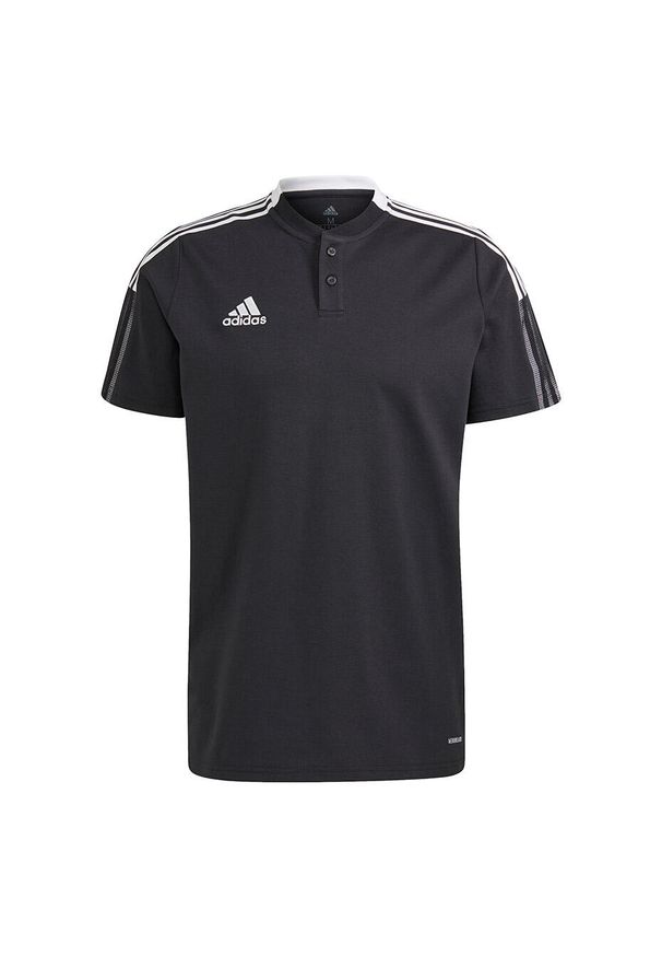 Adidas - Koszulka męska adidas Tiro 21 Polo. Typ kołnierza: polo. Kolor: biały, wielokolorowy, czarny