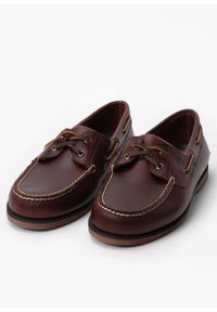 Timberland Classic Boat 2 Eye Mokasyny męskie. Okazja: na co dzień. Zapięcie: sznurówki. Kolor: brązowy. Materiał: guma, skóra. Szerokość cholewki: normalna. Sezon: lato. Styl: casual, elegancki, klasyczny #4