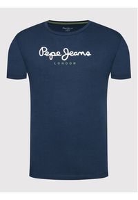 Pepe Jeans T-Shirt Eggo PM508208 Granatowy Regular Fit. Kolor: niebieski. Materiał: bawełna