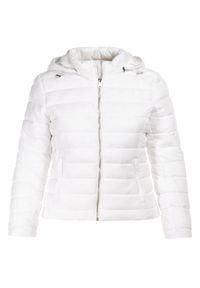 Born2be - Biała Kurtka Pikowana Przejściowa Ryrvyra. Kolor: biały. Materiał: polar. Sezon: jesień. Styl: klasyczny