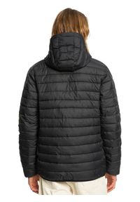 Quiksilver - Kurtka puchowa dla Mężczyzn SCALY Czarny. Kolor: brązowy, zielony, wielokolorowy. Materiał: tkanina, poliester. Sport: turystyka piesza