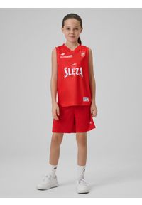 4f - 4F Koszulka meczowa replika wyjazdowa z sezonu 2025/26 dziecięca 4F x Ślęza Wrocław - czerwona 134/140 (8-10 lat). Kolor: czerwony. Materiał: materiał. Wzór: nadruk. Sezon: lato. Sport: fitness #2