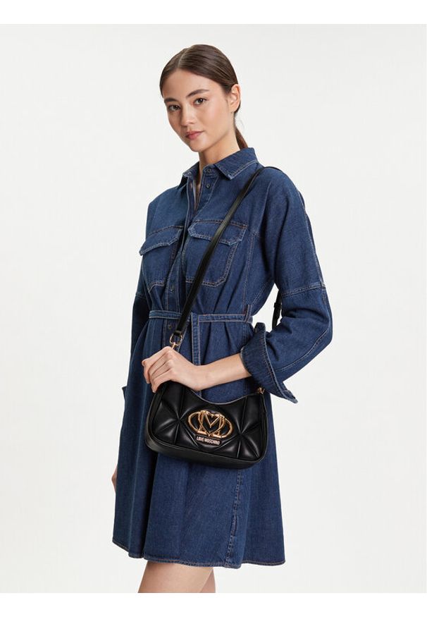 Love Moschino - LOVE MOSCHINO Torebka JC4080PP1NLC0000 Czarny. Kolor: czarny. Materiał: skórzane