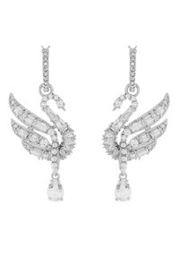 Swarovski Kolczyki Swan 5723388 Srebrny. Materiał: metalowe. Kolor: srebrny