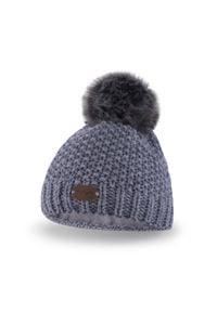 Zimowa czapka dziewczęca PaMaMi - Jasnoszary. Kolor: szary. Materiał: poliamid, akryl. Sezon: zima #1