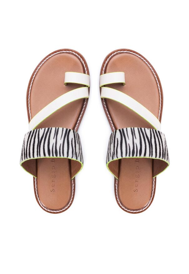 Sergio Bardi Japonki SB-50-09-000472 Beżowy. Kolor: beżowy. Materiał: skóra