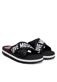 Love Moschino - LOVE MOSCHINO Klapki JA28324G0MIX3000 Czarny. Kolor: czarny. Materiał: materiał #5