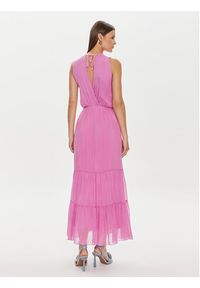 Haveone Sukienka letnia AFF-L010 Fioletowy Regular Fit. Kolor: fioletowy. Materiał: jedwab. Sezon: lato #5