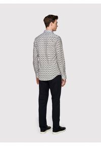 Pako Lorente - PAKO LORENTE – Męska koszula w kolorze białym w granatowo-zielony wzór. Typ kołnierza: kołnierzyk klasyczny. Kolor: zielony, biały, niebieski, wielokolorowy. Materiał: bawełna, elastan. Długość rękawa: długi rękaw. Długość: długie. Styl: klasyczny #10