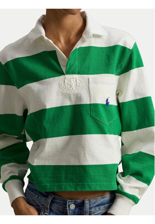 Polo Ralph Lauren Polo 211971746500 Zielony Relaxed Fit. Typ kołnierza: polo. Kolor: zielony. Materiał: bawełna