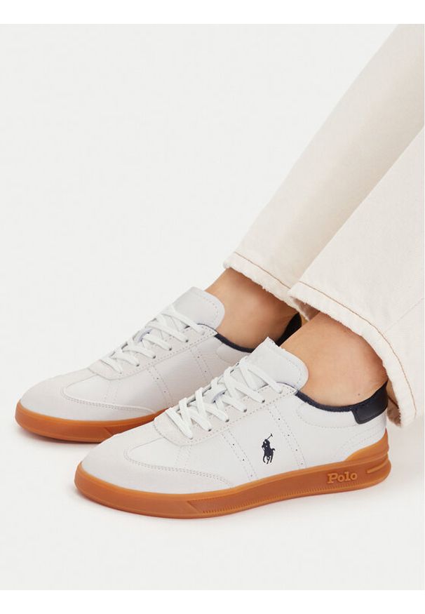 Polo Ralph Lauren Sneakersy Hrt Aera Pp Sk Ltl 809P06951001 Biały. Kolor: biały. Materiał: skóra