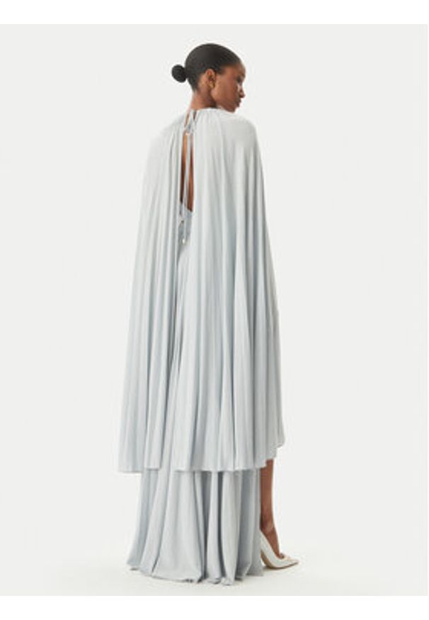 Elisabetta Franchi Sukienka wieczorowa AB-R13-51E2-V860 Srebrny Regular Fit. Kolor: srebrny. Materiał: wiskoza. Styl: wizytowy