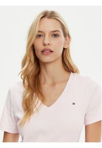 TOMMY HILFIGER - Tommy Hilfiger T-Shirt New Cody WW0WW40584 Różowy Slim Fit. Kolor: różowy. Materiał: bawełna #4