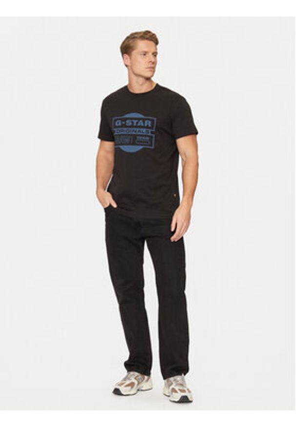 G-Star RAW - G-Star Raw T-Shirt Originals D25443-8415 Czarny Regular Fit. Kolor: czarny. Materiał: bawełna