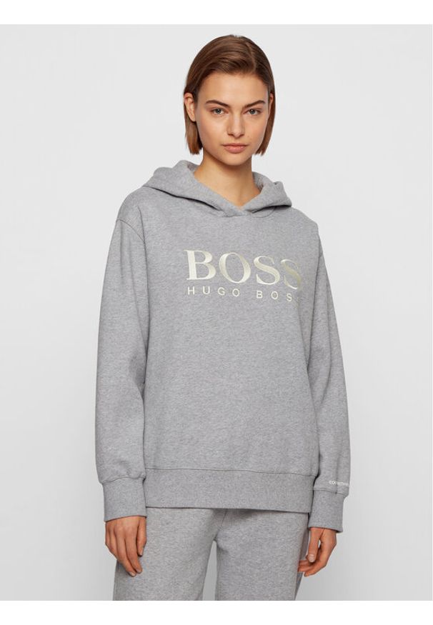 BOSS - Bluza Boss. Kolor: szary