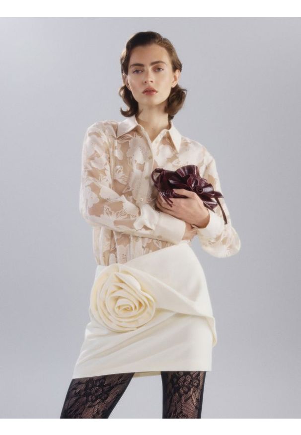 Reserved - Mała torebka na ramię - karminowy. Kolor: czerwony. Materiał: skórzane. Rozmiar: małe. Rodzaj torebki: na ramię