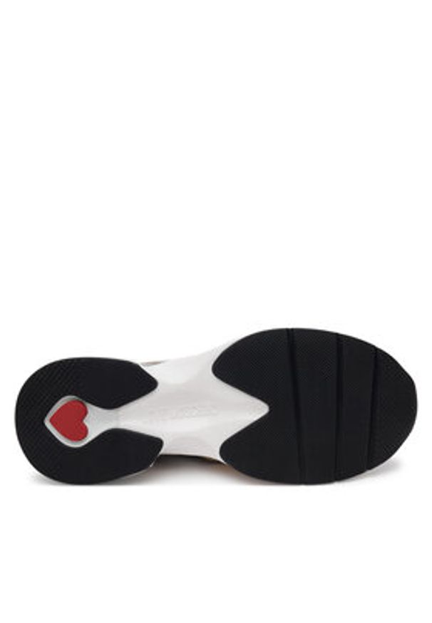 Love Moschino - LOVE MOSCHINO Sneakersy JA15296G1MIQG90A Srebrny. Kolor: srebrny. Materiał: skóra