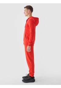 4f - 4F Spodnie dresowe joggery męskie - pomarańczowe 3XL. Kolor: pomarańczowy. Materiał: dresówka. Wzór: gładki, ze splotem